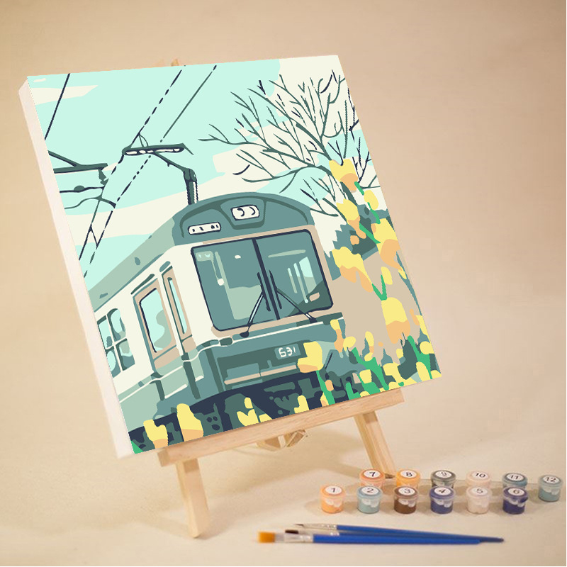 Factory wholesale high coverage pigment children's diy digital oil painting fill color cartoon animation color painting hand