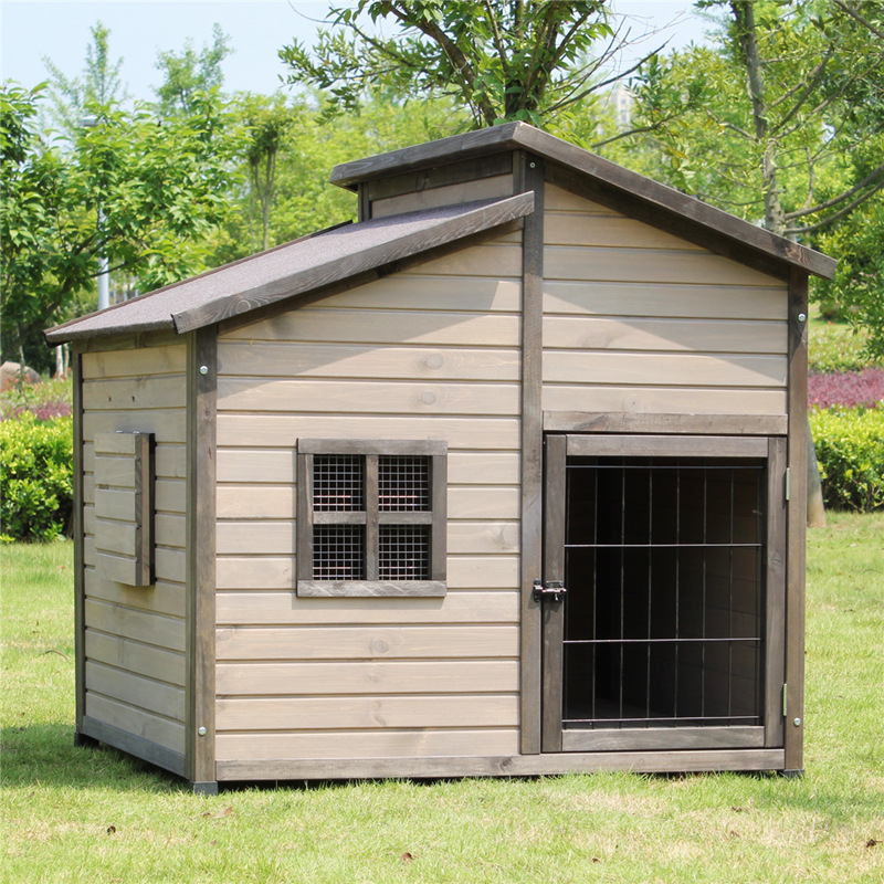 屋外木製二重屋根犬小屋防水ゴールデンレトリバー犬小屋ヴィラスタイル特大犬小屋|undefined