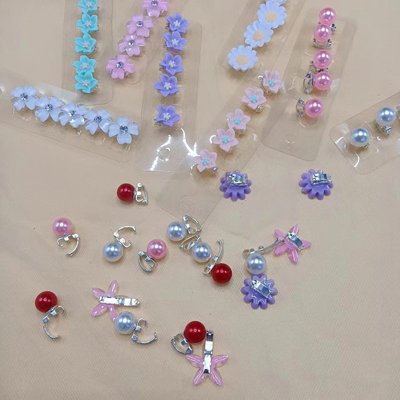 Children's Hair Buckle Little Girl's Cute Hairpin Princess Super Fairy Peas Buckle Clip Small Flower Clip Headdress Hair Accessories