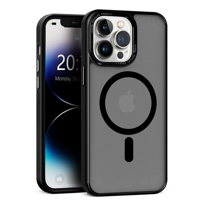 適用於蘋果14/15pro磁吸手機殼亞馬遜批發iphone16膚感防摔手機套