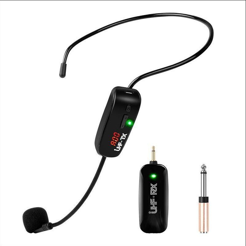 Wireless microphone UHF head-mounted small bee loudspeaker for teachers' lectures special teaching ear-hung small microphone