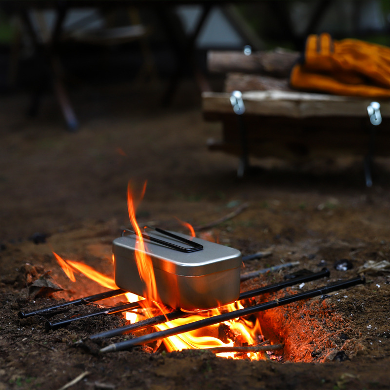 Outdoor Bold Lengthened Ground Nail Camping Windproof Fixed Nail Canopy Beach Big Tent Camp Nail Steel Nail Set with Rope