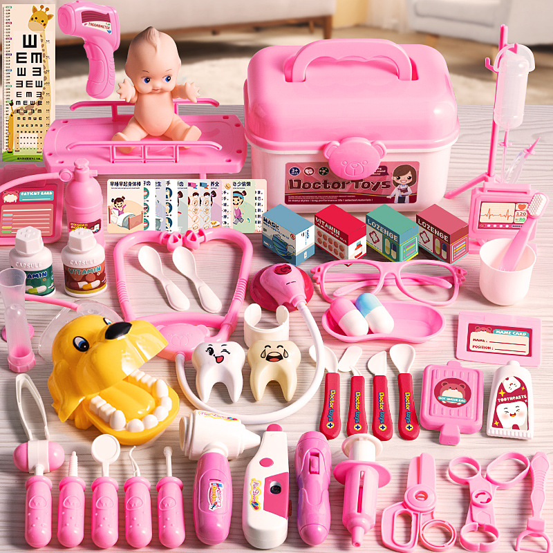Children's Doctor Toy Set Girl's Simulation Nurse Stethoscope Injection Dental Play-house Medical Kit