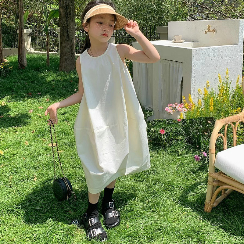 女童裙子清純秀氣連衣裙公主裙24夏裝新款外貿童裝代發3-8歲
