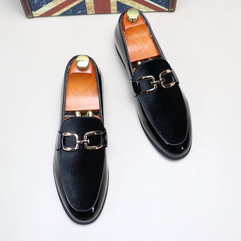 New Tods men's all-match breathable casual men's velvet leather shoes British style slip-on loafers