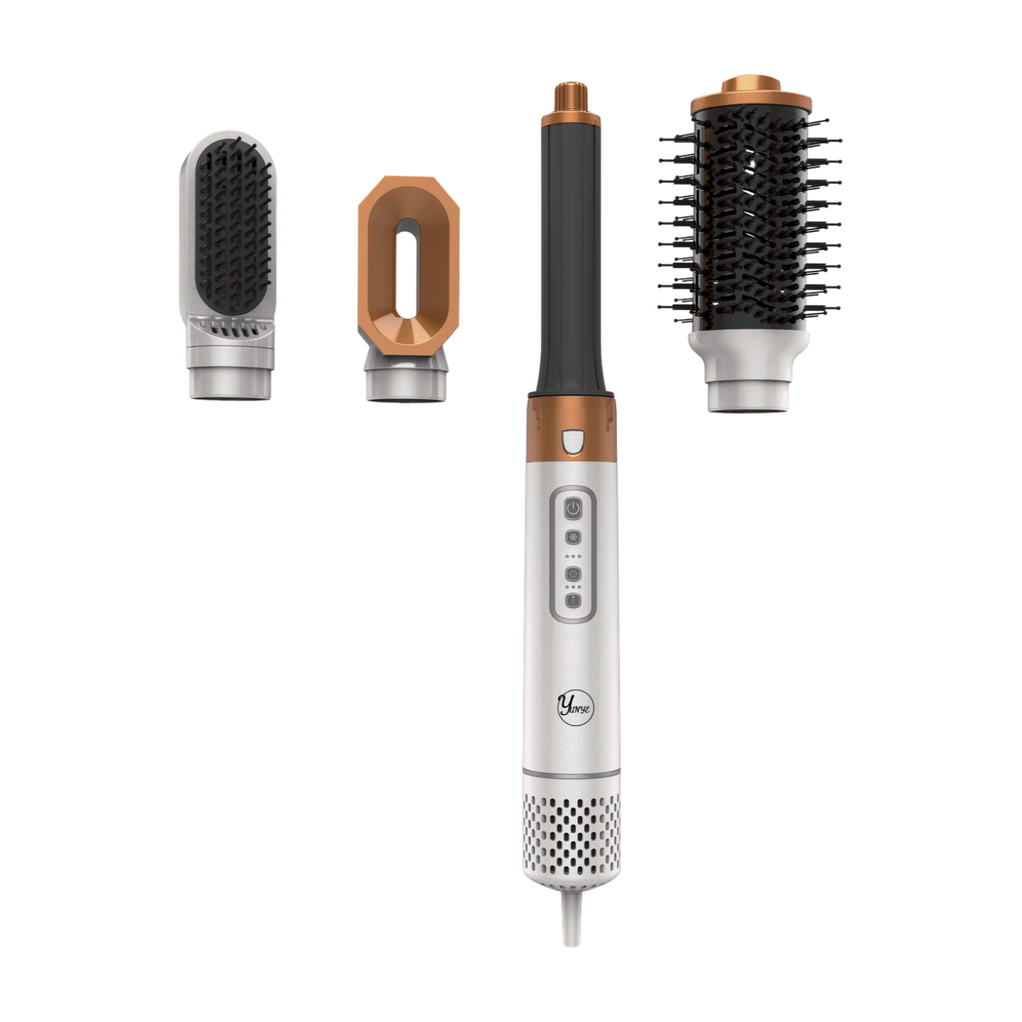 High-end multi-functional straight roll dual-use automatic hair suction six-in-one hot air comb modeling comb hair dryer