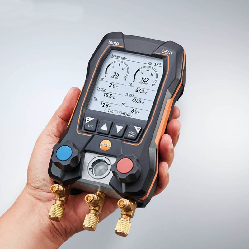Detu testo550S/557S fluorometer electronic refrigerant liquid feeding snow meter car Digital Air conditioning pressure gauge