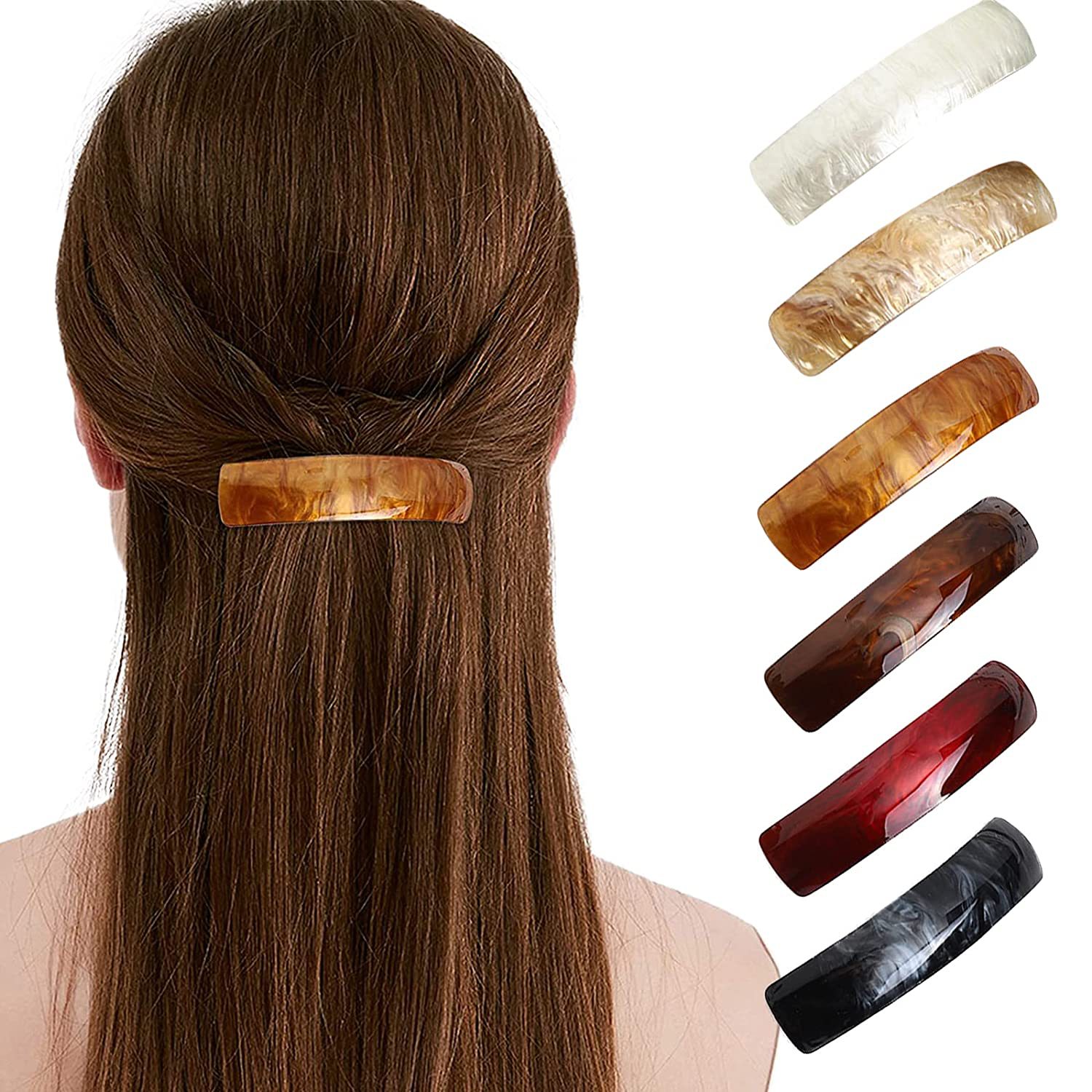 Amazon hot selling spring clip half tie ponytail hairpin hair accessories creative all-match hairpin pointed clip word clip wholesale