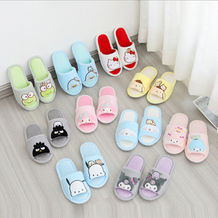 Cute Cartoon Japanese-style Plush Finger Slippers Home Household Summer Indoor Floor Non-slip Four Seasons Girls' Heart