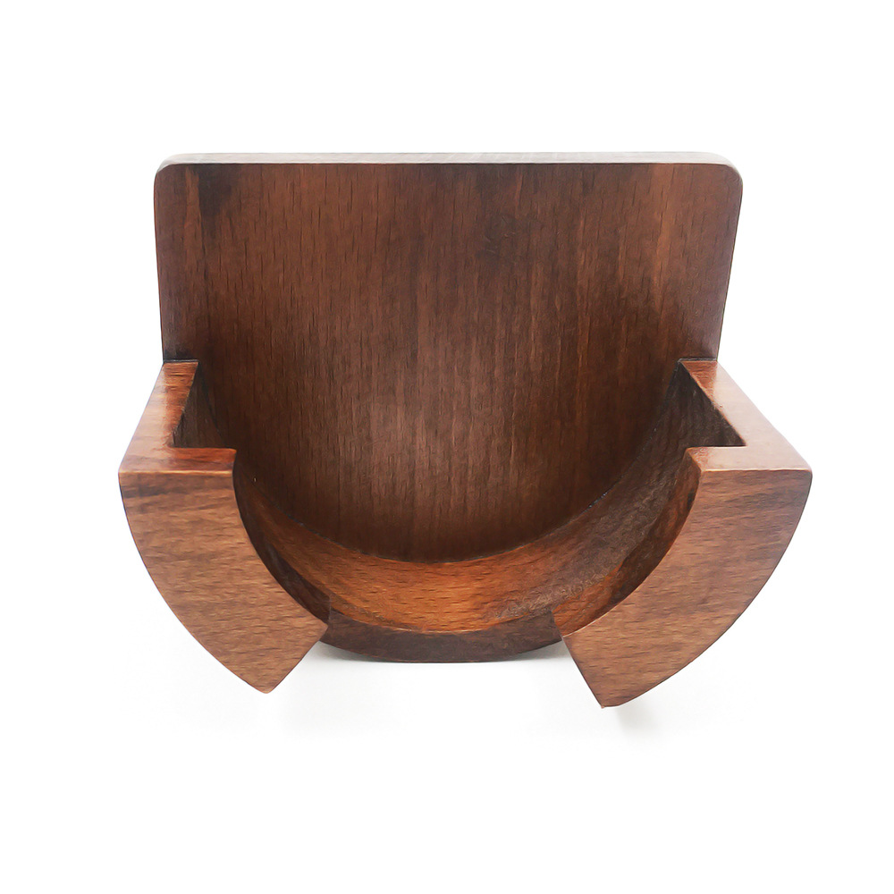 51/53/54mm two-ear three-ear 58mm bottomless handle solid wood bracket commercial household convenient hanging base