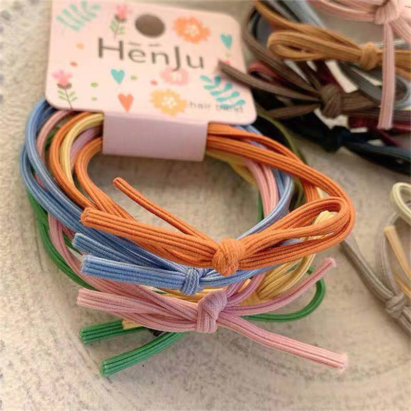 ins Style Hair Rope Girls' Hair Loop Hair Rope Basic Korean Style Cute Internet Celebrity Simple Elegant Rubber Band Hair Accessories
