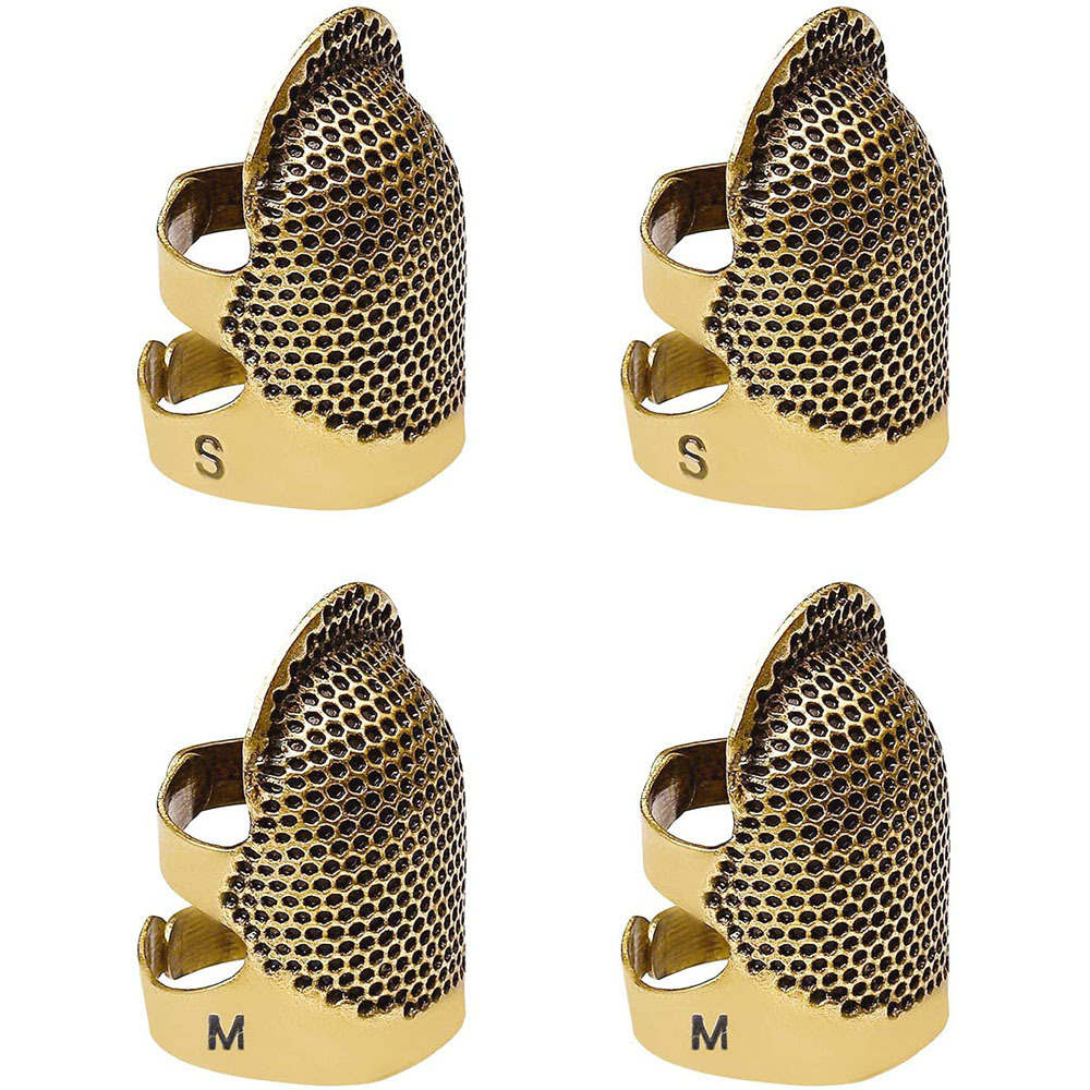 [Cross-border exclusive] Retro thimble metal adjustable finger protector sewing quilting fingertip thimble cover