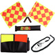 Patrol flag 2 red and yellow stainless steel whistle