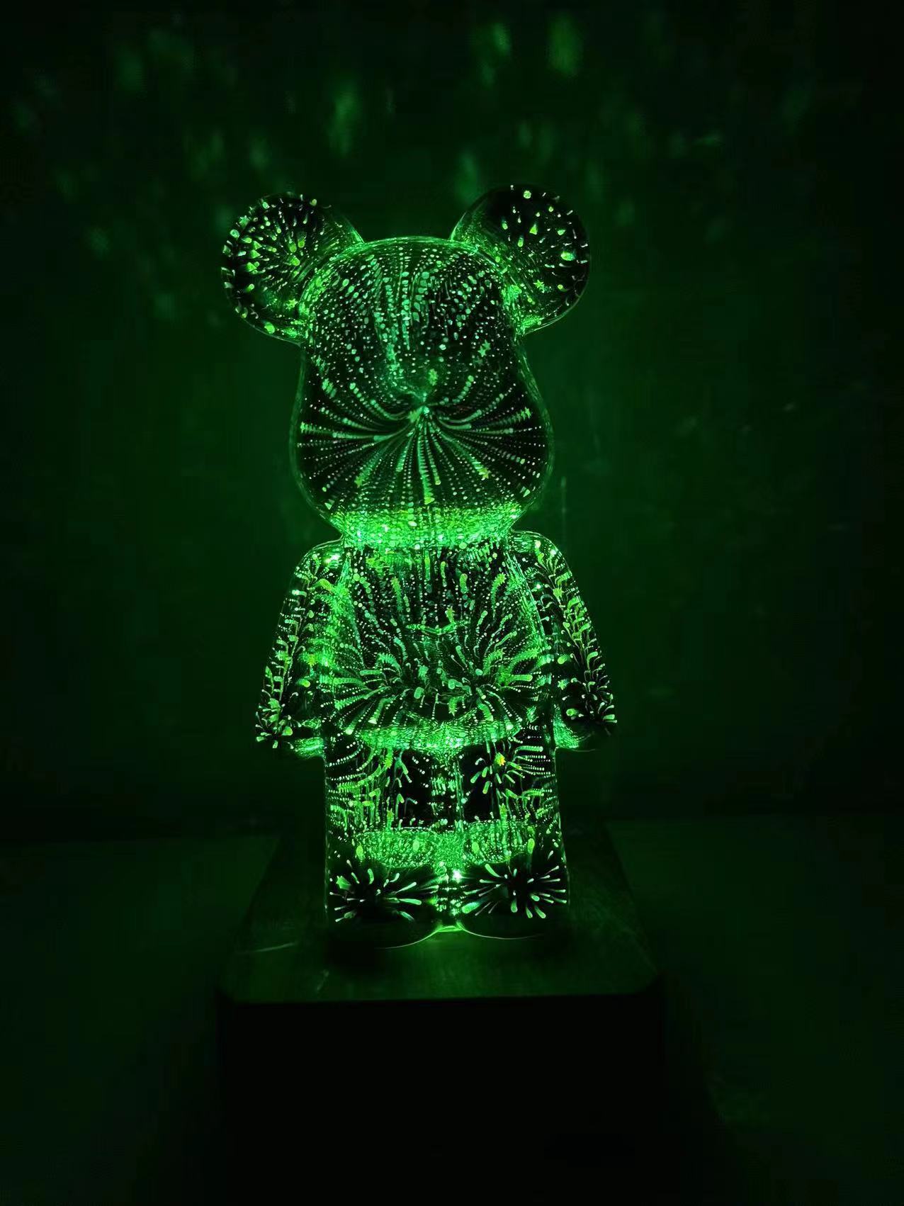 オリジナルデザイン花火熊立体効果ロマンチックな雰囲気3d暴力熊家庭用置物アマゾン人気