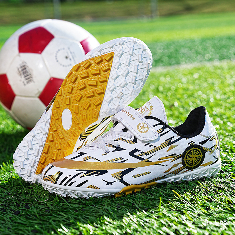 Football shoes children and teenagers Velcro boys and girls long nail broken nail flat primary and secondary school students competition sneaker