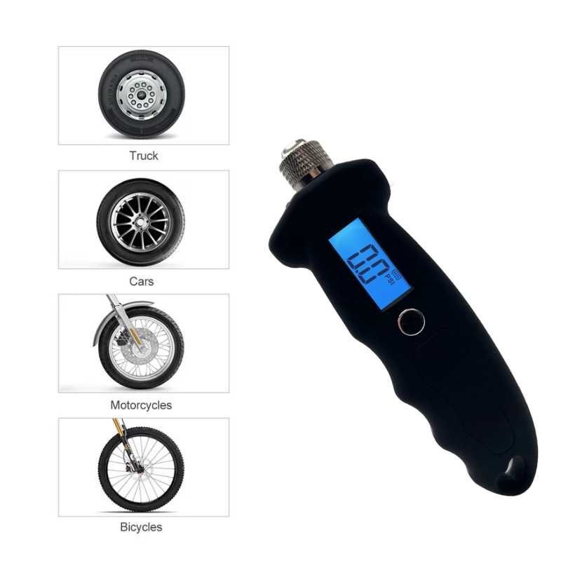 Explosion-proof precision measuring heavy truck car tire pressure gauge l LCD luminous display double-headed digital tire pressure gauge