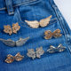 Butterfly Wings Waist Tight Artifact Alloy Waist Size Change Mother and Mother Buckle Removable Nail-free Seam-free Denim Button