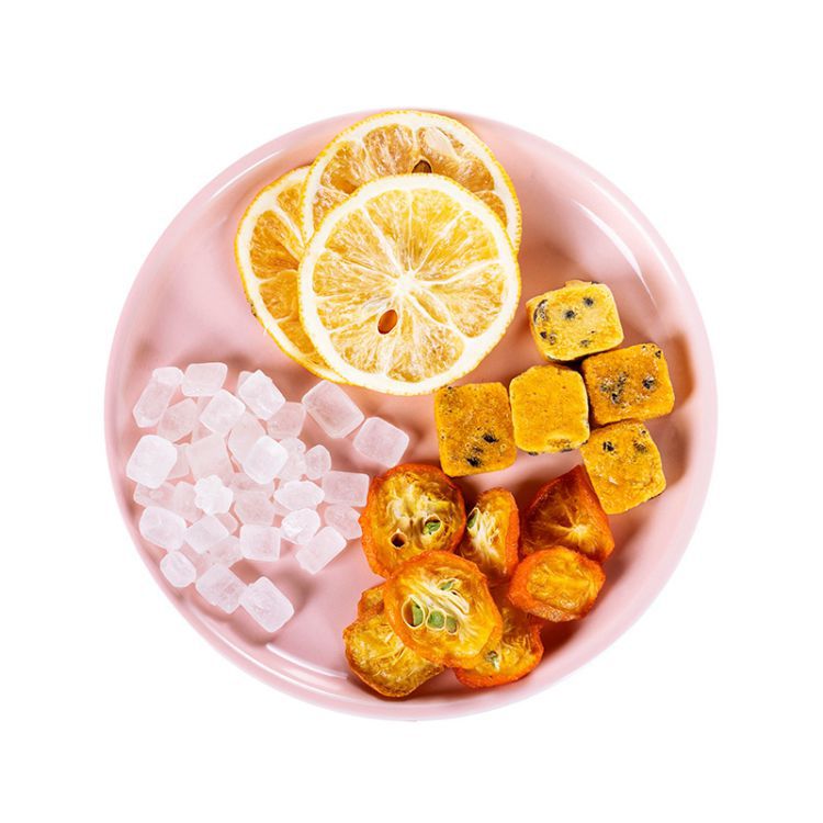 Kumquat lemon passion fruit tea 90g factory wholesale distribution Internet celebrity cold bubble freeze-dried fruit tea combination fruit tea