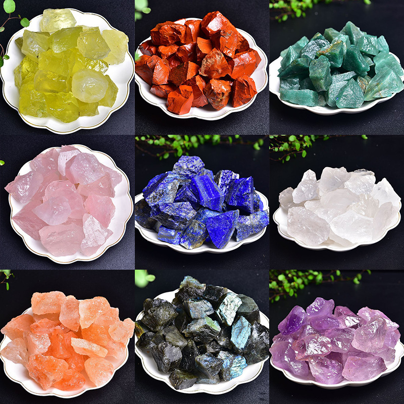 粉晶青金石白水晶黒曜石緑蛍石水晶石浅紫深紫蛋白石青紋石|undefined