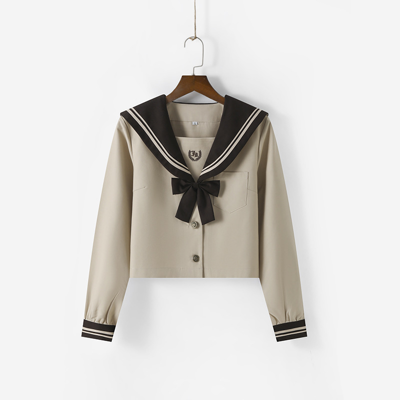 Factory supply Japanese milk tea sailor suit academic style Spring and Autumn long sleeve jk uniform school uniform set