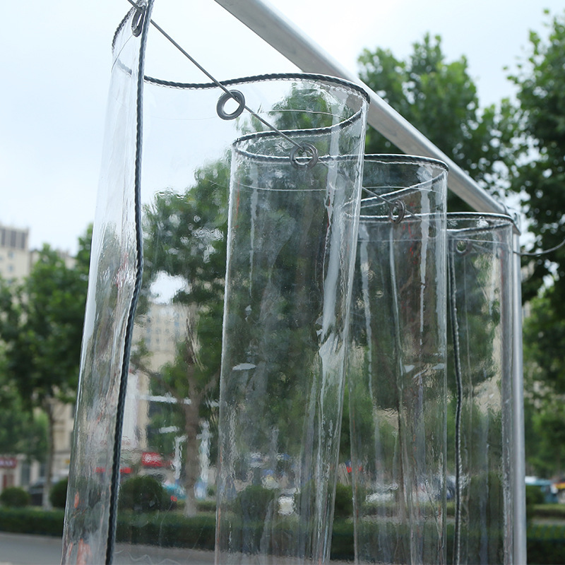 PVC transparent cloth rainproof cloth transparent tarpaulin balcony rain shelter windshield soft glass windshield transparent waterproof canvas