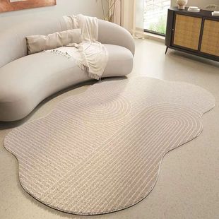Cream style carpet living room special-shaped household white light luxury sofa coffee table blanket bedroom irregular bedside blanket