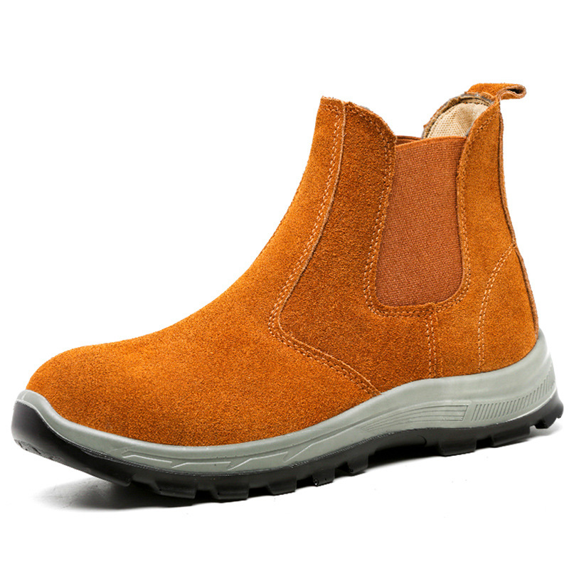 Labor Protection Shoes Men's Steel Toe Anti-smashing Anti-puncture Welder Shoes Dust-proof Anti-scalding Anti-splash Winter Warm Working Shoes and Boots
