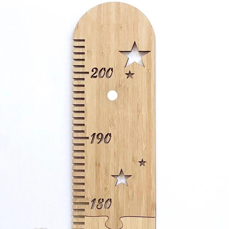 Cross-border Wooden Children's Day Gift Height Ruler Children's Room Splicing Wooden Stars Growth Measuring Ruler Height