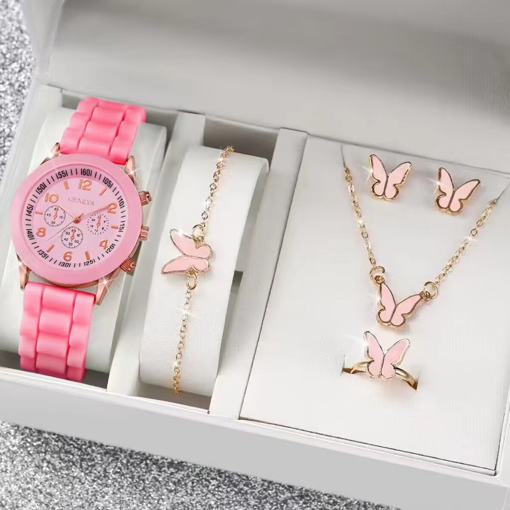 Pink Watch Pink Butterfly