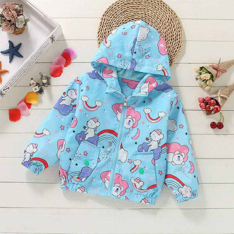 Cross-border children's coat spring and autumn children's Korean zipper hoodie 2023 new spring baby jacket