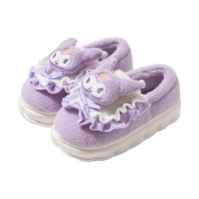 Nanpowan coolomi cotton slippers women's winter indoor home genuine goods ip joint name cute Sanrio bag heel cotton shoes