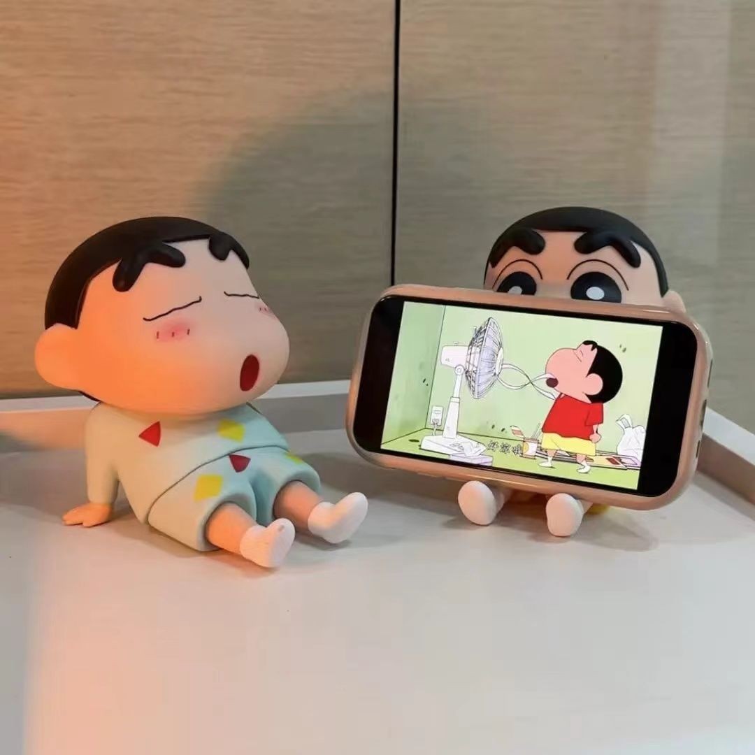 Crayon Small New Mobile Phone Bracket Lazy Mobile Phone Holder Handmade Movable Model Cute Desktop Decoration Doll Gift