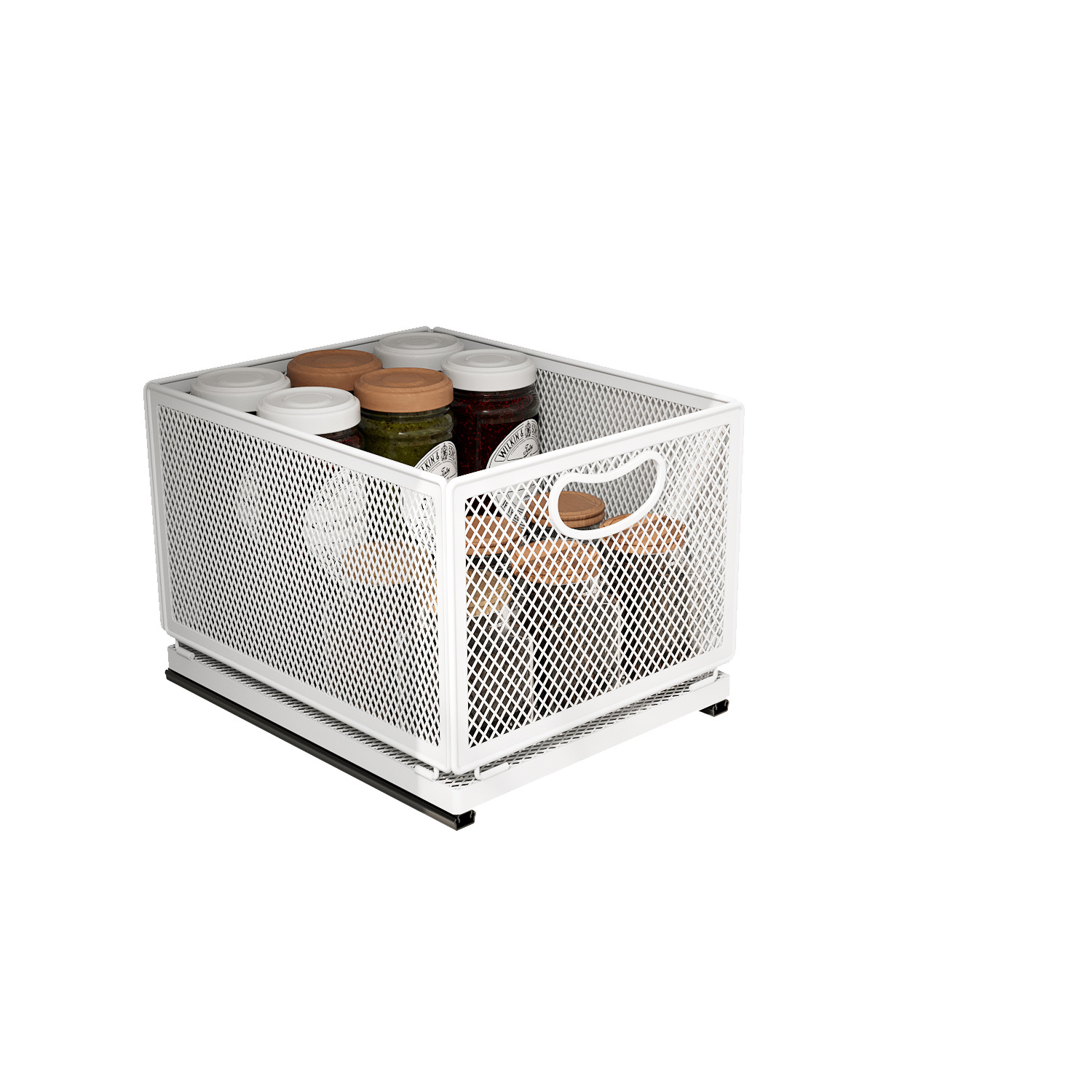 Source Factory Kitchen Storage Rack Cabinet Inner Drawer Storage Rack Multi-functional Double-layer Household Push-pull Basket