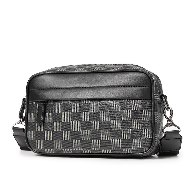 Upgraded Casual Plaid Messenger Bag Shoulder Bag Crossbody Bag Waist Bag Backpack Men's Bag Small Square Bag Camel Bag