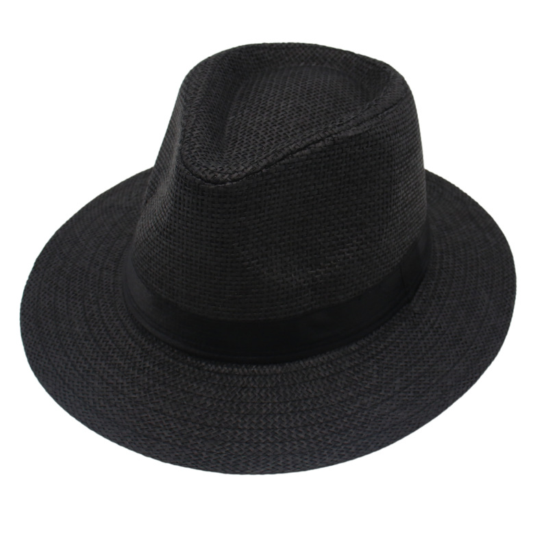 春夏外贸新款巴拿马草帽厄瓜多尔帽子绅士男纸帽遮阳挡脸大爵士帽