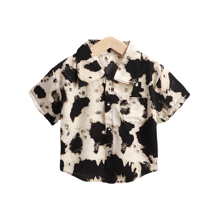 Children's Shirt Summer Short-sleeved Boys' Top Baby Jacket Children's Clothing Hong Kong Style Casual Fashion Wholesale