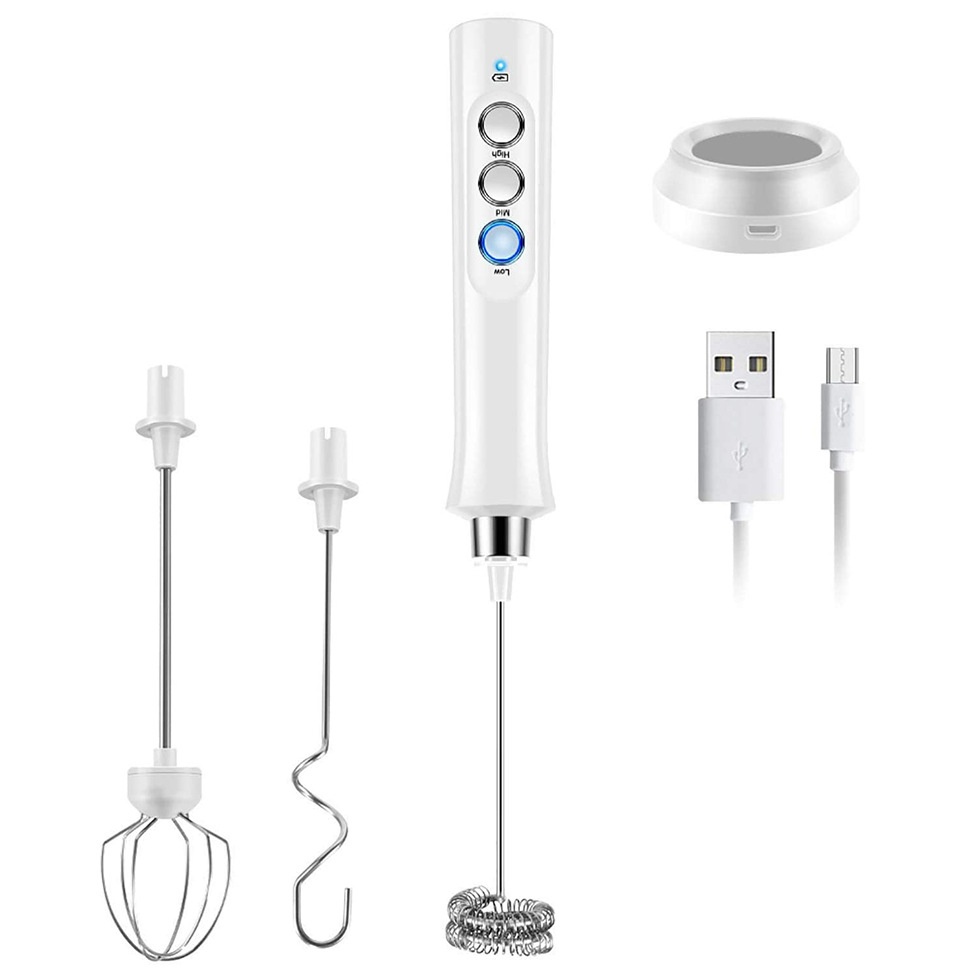 Rechargeable electric egg beater blender milk coffee milk tea stirring rod automatic egg beater cream milk beater
