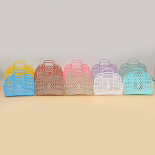 Wholesale Diamond plastic portable bath basket plastic sundries basket bathroom storage basket assembly wash basket soft basket