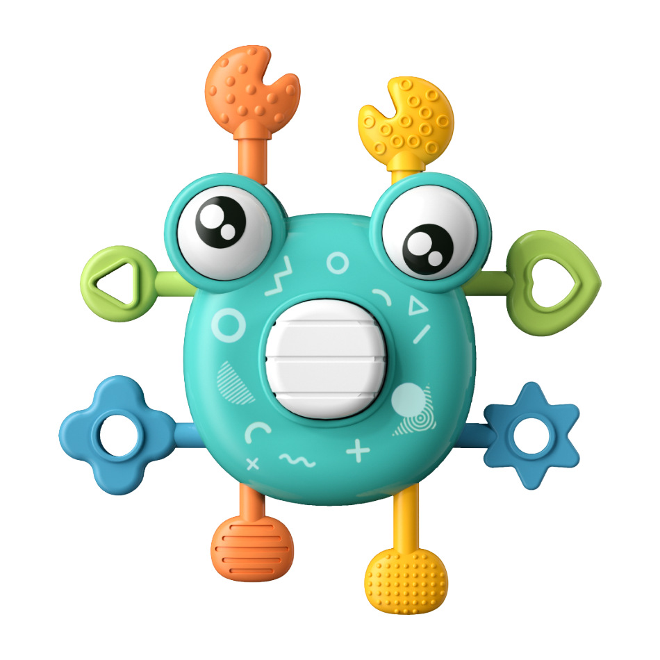 Infants and Young Children's Finger Push Music Press Sound Cartoon Fun Crab Rotation Exercise Finger Flexible Toys