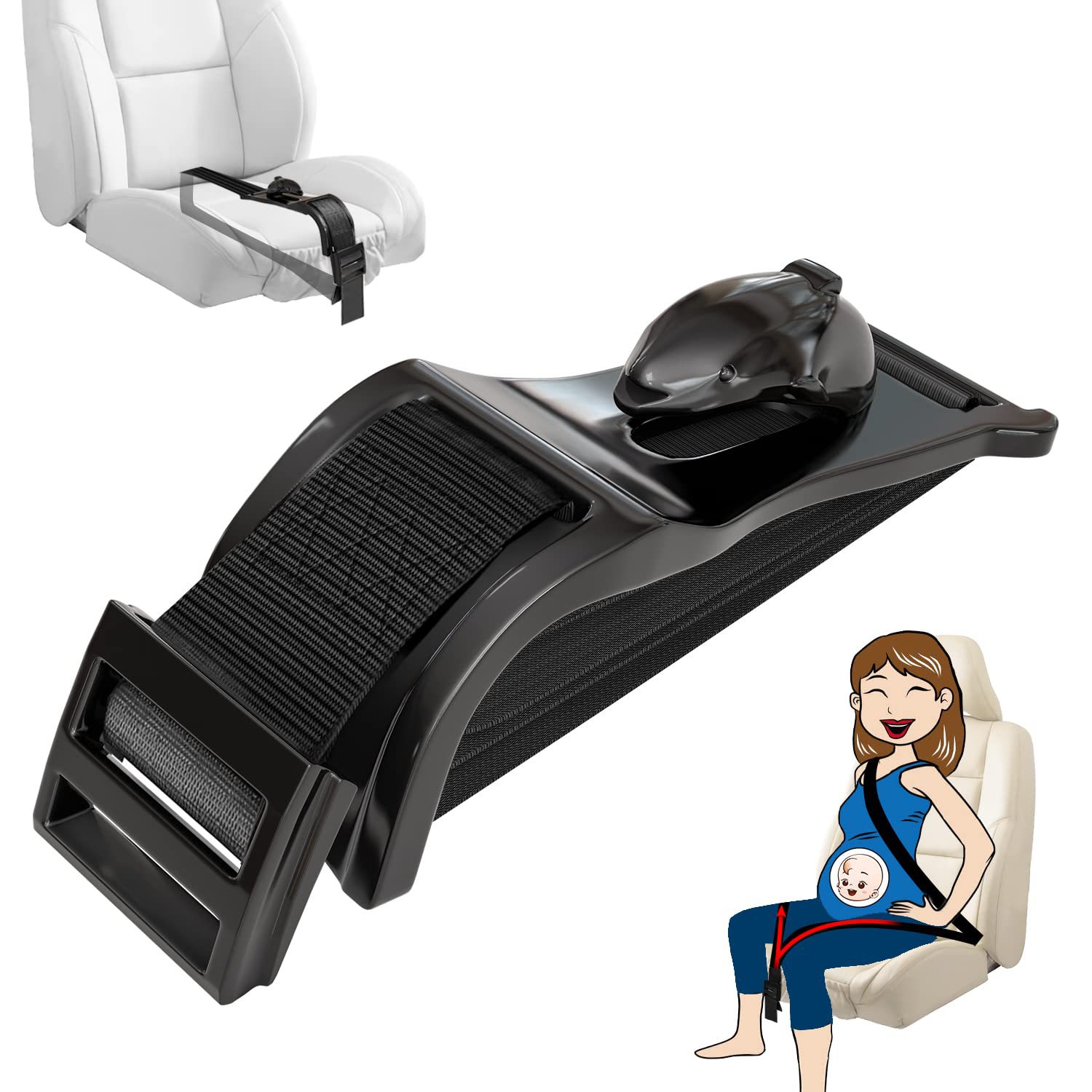 Car pregnant woman safety belt car driving co-driver special anti-belly pregnant driving artifact extension device