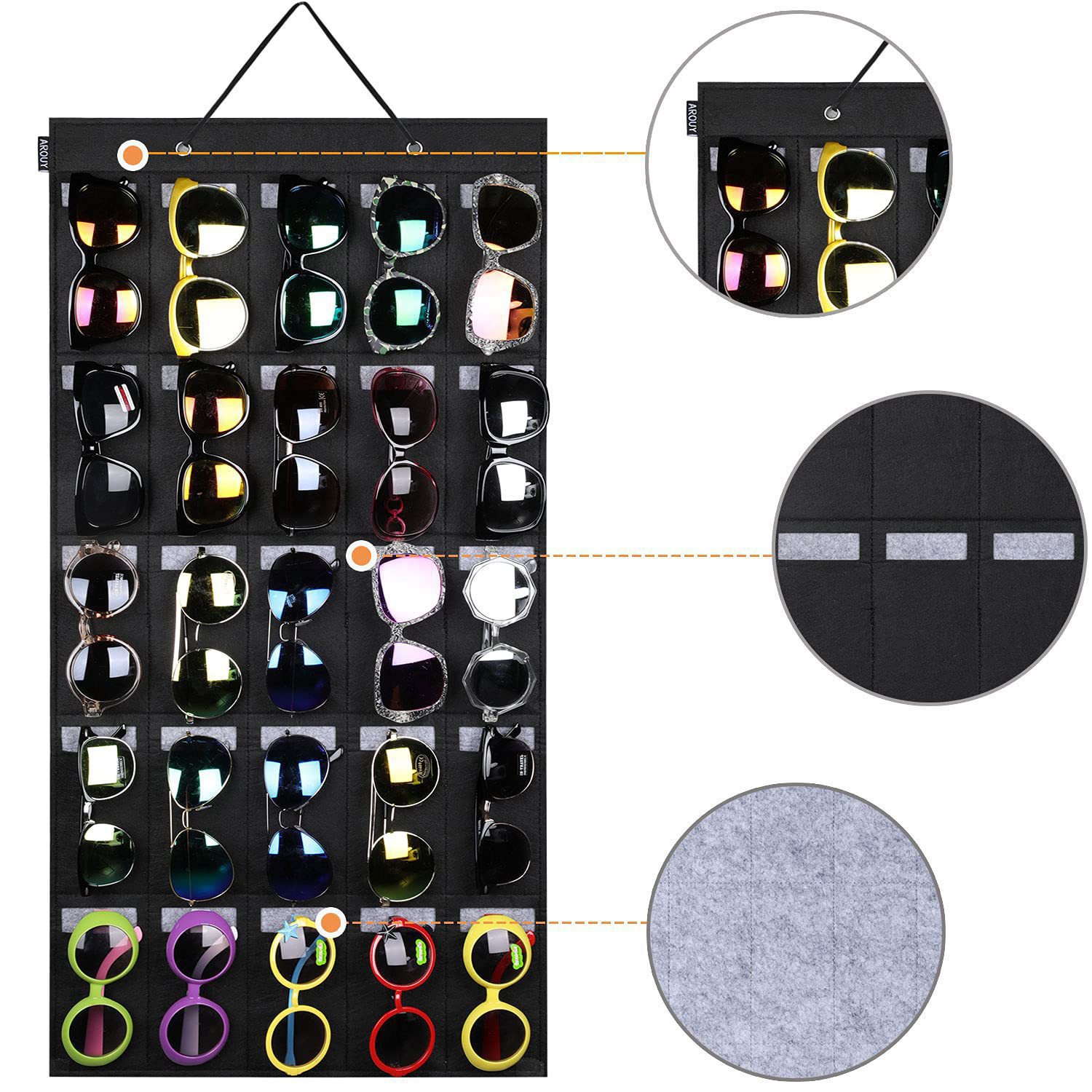 Felt glasses hanging bag sunglasses storage storage bag jewelry jewelry hanging bag