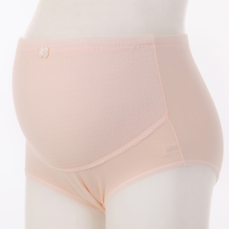 New Pregnant Women's Underwear Cotton High Waist Abdomen-supporting Underwear Adjustable Bark Pleated Shorts Breathable Plus Size Pregnant Women's Pants
