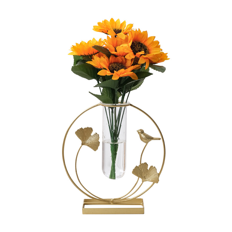Creative Home Decorations Living Room Desktop Flower-arranging Ornaments Ins Dining Table Fake Flower Simulation Flower Vase Advanced Sense