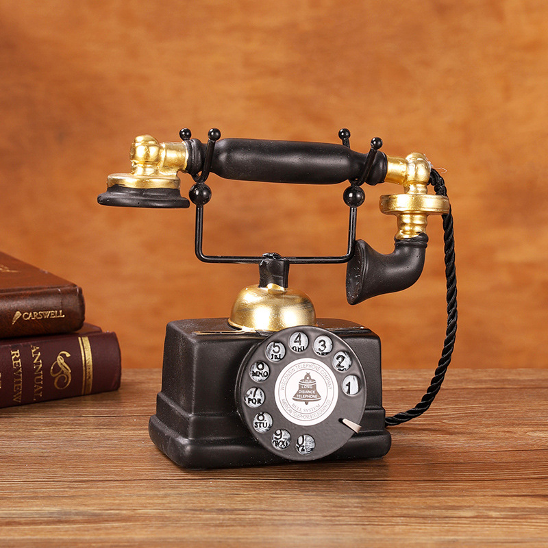 American Retro Telephone Ornaments Home Living Room Wine Cabinet Decoration Bar Shooting Props Nostalgia Telephone Model