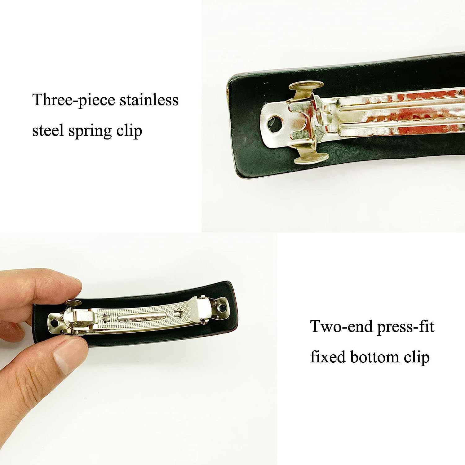 Amazon hot selling spring clip half tie ponytail hairpin hair accessories creative all-match hairpin pointed clip word clip wholesale