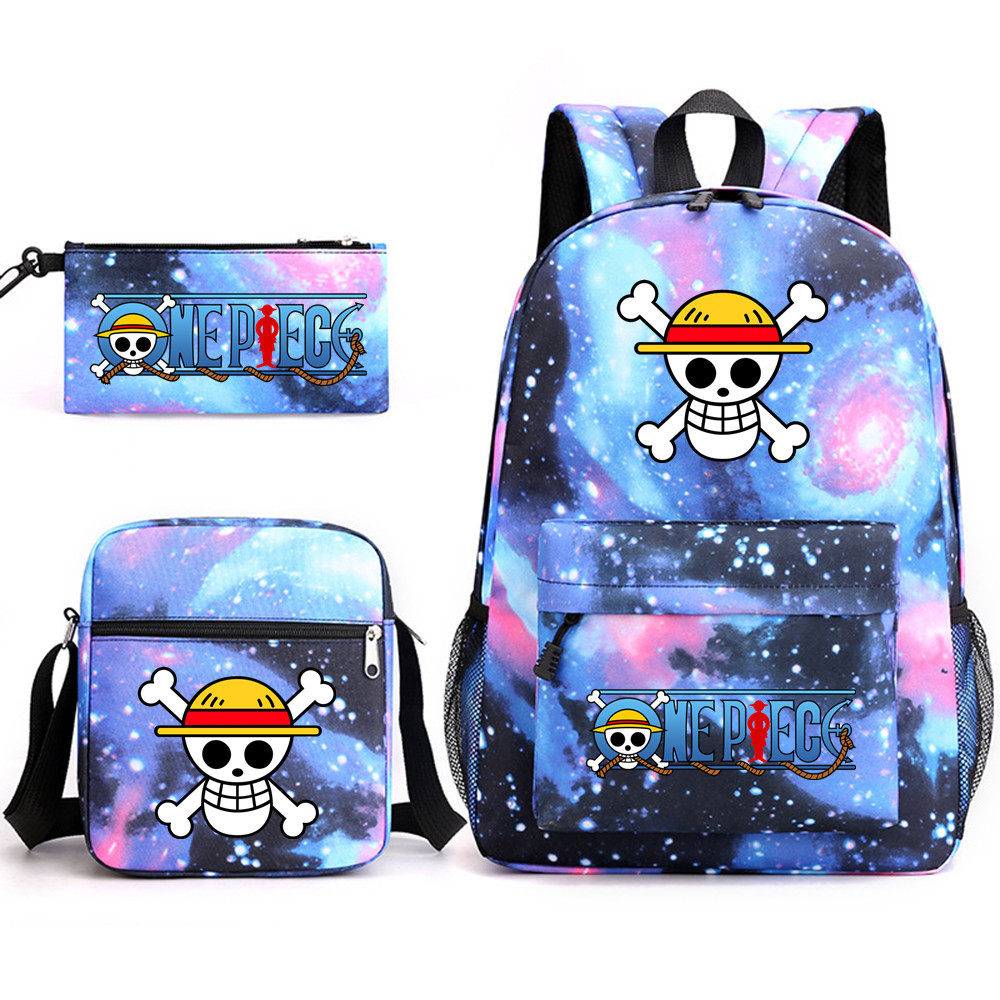 Portable Double Shoulder Bag for Students and Outdoor Use - Set of Three, with Capacity for Laptops and School Supplies