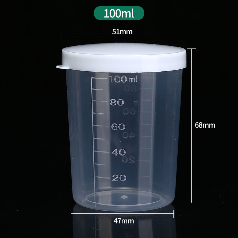 Plastic small measuring cup with scale 10ml20ml30ml50ml100 ml with lid scale cup children's measuring cup
