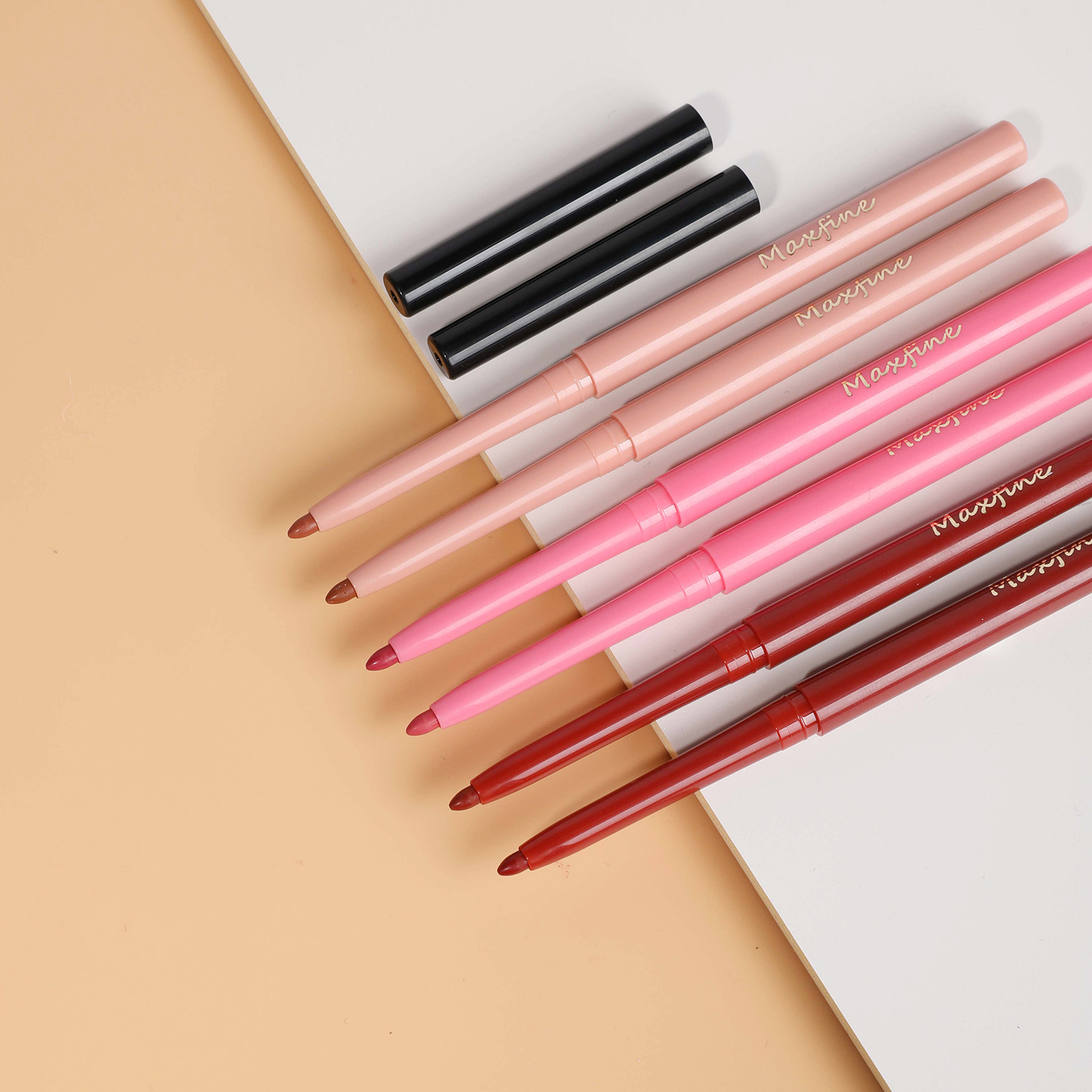 Cross-border makeup MAXFINE lip liner suit wholesale lip liner non-stick Cup logo-free long-lasting waterproof