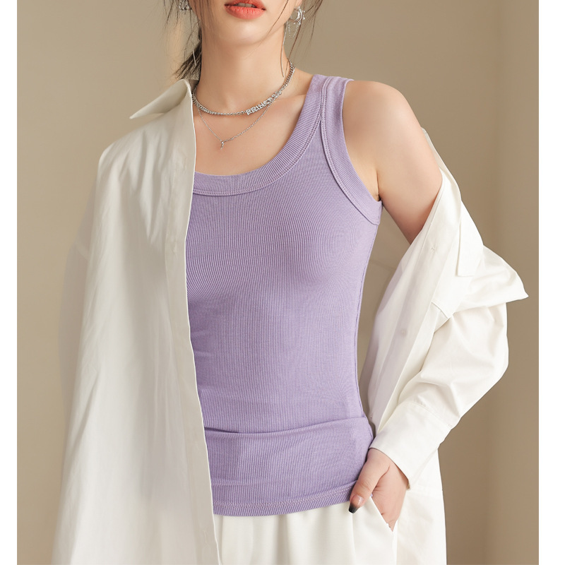 Summer trendy inner vest women's thread knitted outerwear sling ins slim-fit short-sleeved top bottoming T-shirt women