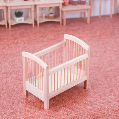 1/12 Doll House Mini Furniture Miniature Props Log Color Crib Model Shooting Camera Crafts Ornaments